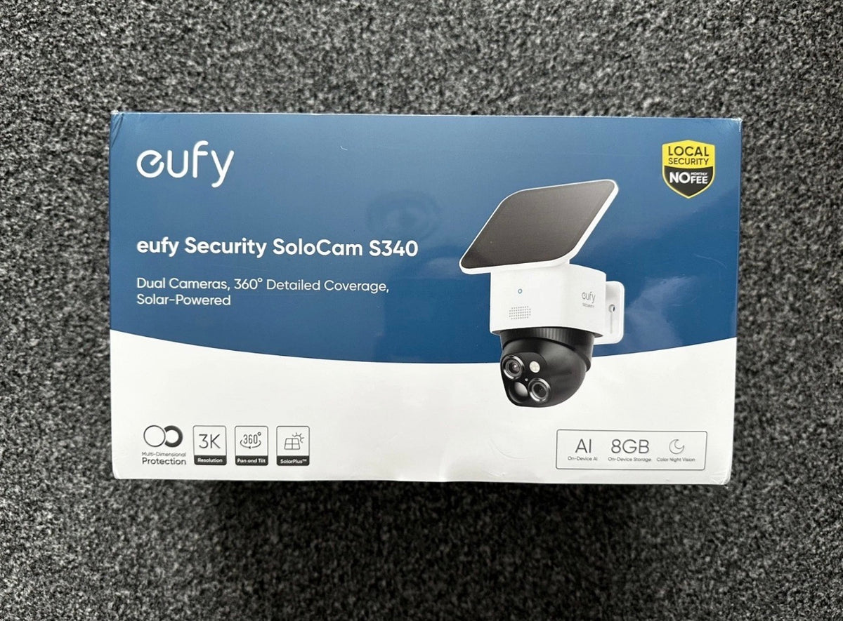 eufySecurity SoloCam S340 Dual Cameras Solar Security Camera Outdoor Wireless 3K