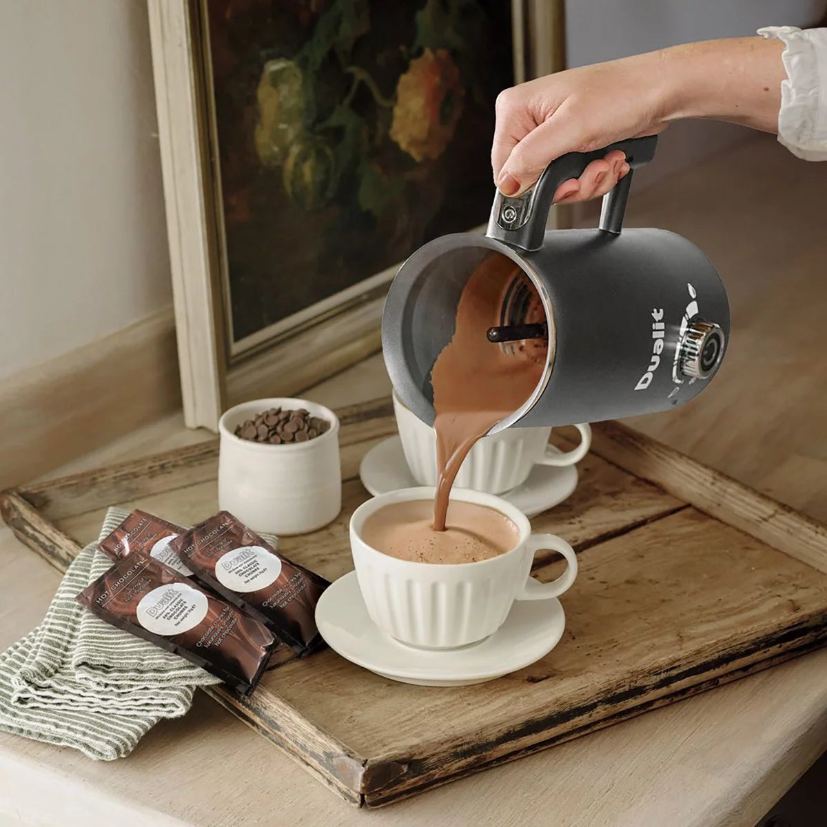 Dualit Milk Frother & Hot Chocolate Maker Max in Grey