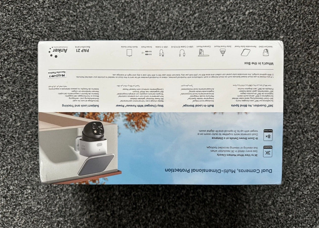 eufySecurity SoloCam S340 Dual Cameras Solar Security Camera Outdoor Wireless 3K