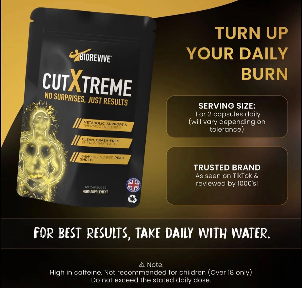 BioRevive CutXtreme Fitness Energy Supplement 180 Capsules - 3 Month Supply