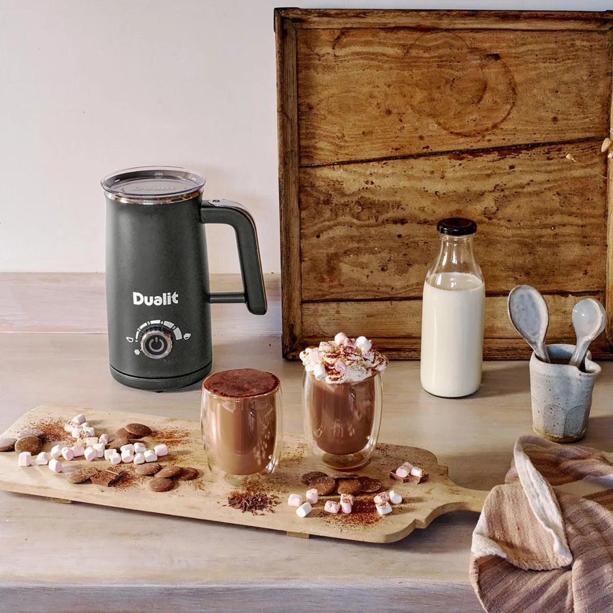 Dualit Milk Frother & Hot Chocolate Maker Max in Grey