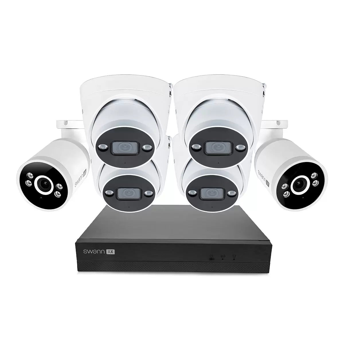 Swann 4K NVR 8 x Channel / 4 x NHD-ADVANCXD Dome & 2 x NHD-ADVANCXB Bullet Cam 1TB HDD