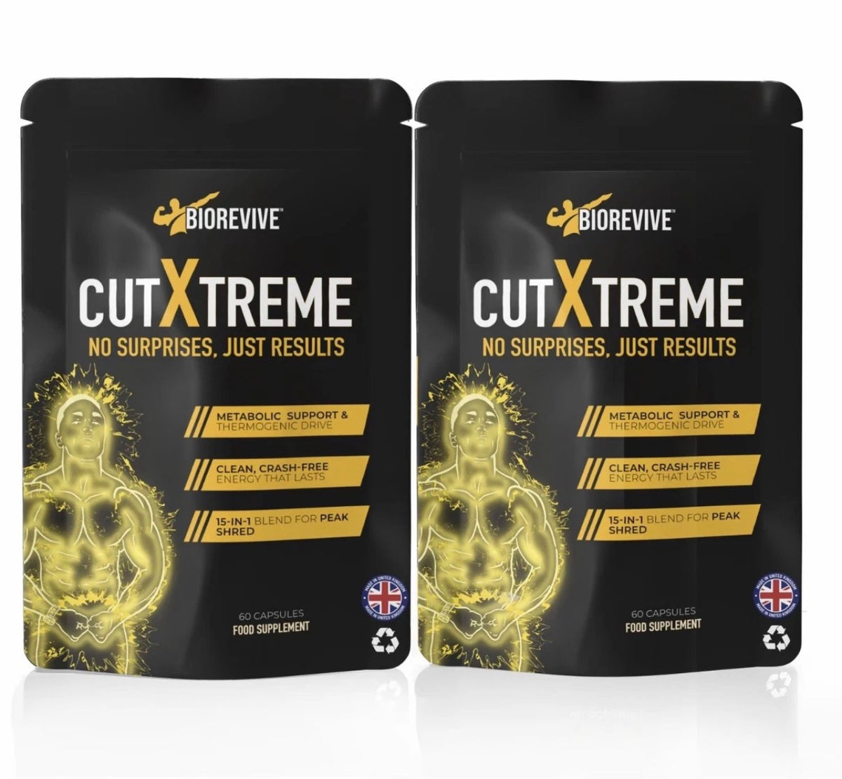 BioRevive Cut Xtreme – Fitness Supplement for Energy, Focus & Wellness Support | 120 Capsules | 2-Month Supply